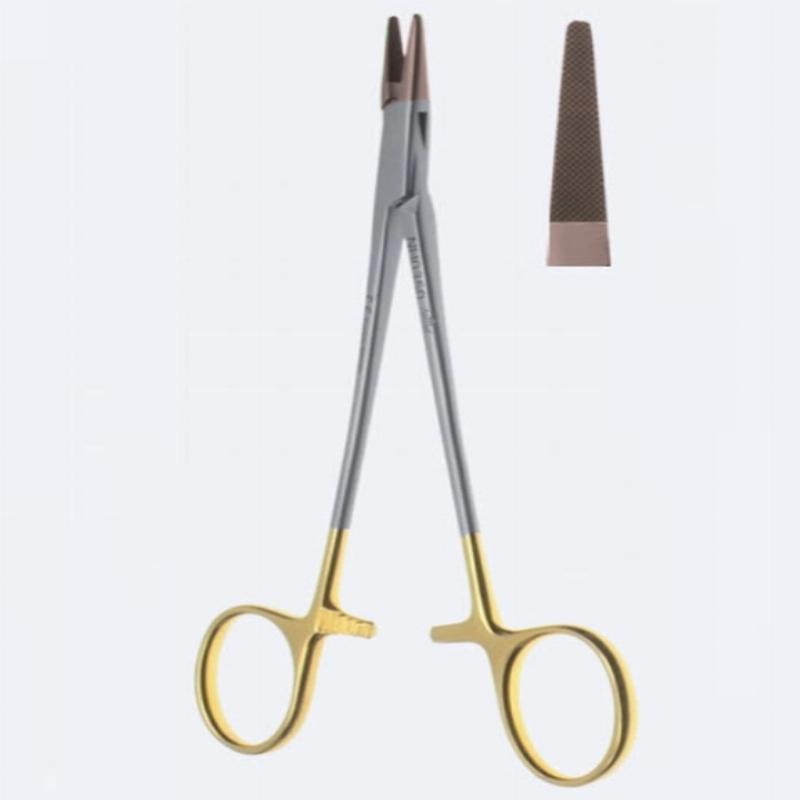 Голкотримачі "Mayo-Hegar", "Power TC", "Titanit", прямі, для ниток 2/0 - 5/0, насічка 0,5, довжина 205 мм, 8 1/8". Бренд - Asanus Medizintechnik Gmb, Німеччина